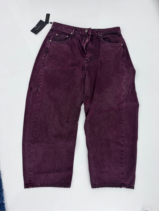 rag & bone Denim - rag & bone Burnt burgundy High-Rise Barrel leg Jeans